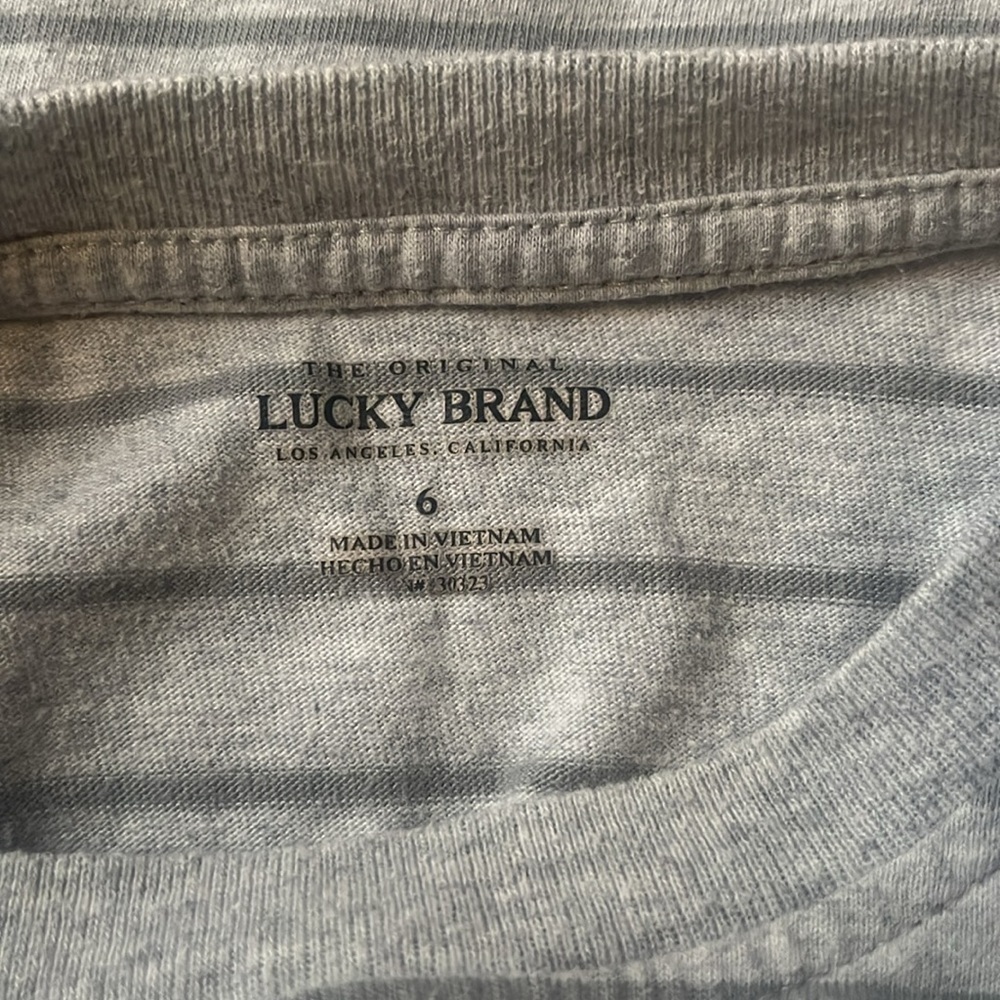 The Original Lucky Brand Short-Sleeve Tee Striped Youth Small (6/7) - Picture 5 of 6